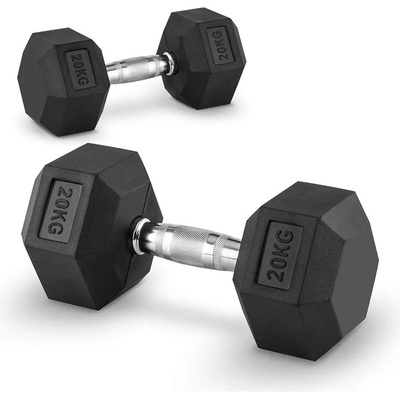 Capital Sports Hexbell 20 Dumbbell, чифт гири за една ръка, 20 кг (PL-8382-8382) (PL-8382-8382)