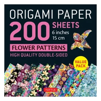 Tuttle Publishing Origami Paper 200 sheets Flower Patterns 6" (15 cm)