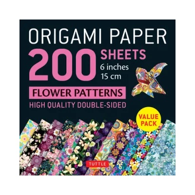 Tuttle Publishing Origami Paper 200 sheets Flower Patterns 6" (15 cm) | Tuttle Publishing