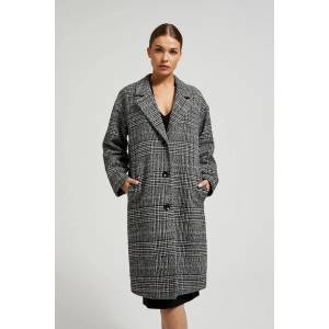 Moodo Oversize палто на карета в черно Moodo Moodo | Cheren | ЖЕНИ | XS