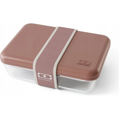 Monbento Skleněný obědový box Pure Pyrex pink moka 600ml