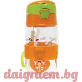 Image 1 of Oops Бутилка за вода със сламка 400ml - Оранжева, Oops 4100420 (OP4100420)