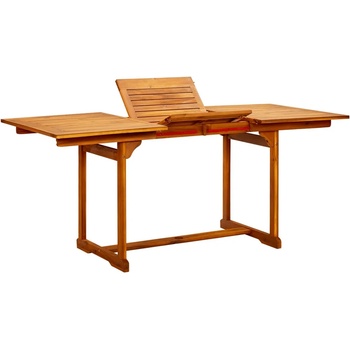 Image 1 of vidaXL Градинска трапезна маса, (120-170)x80x75 cм, акация масив (316568)