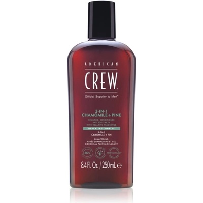 American Crew 3in1 Chamolie + Pine šampon kondicionér a sprchový gel 250 ml