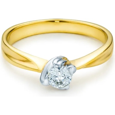 SAVICKI Годежен пръстен Solitaire: два цвята злато. диамант