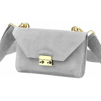 Luka dámská malá semišová šedá crossbody kabelka na telefon 24-077