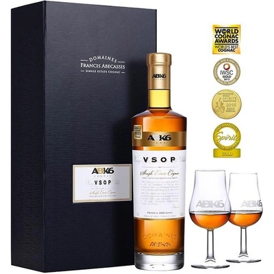 ABK6 VSOP Single Estate Cognac 40% 0,7 l (dárkové balení 2 sklenice)