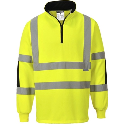 PortWest mikina Xenon Rugby B308 reflexní Žlutá