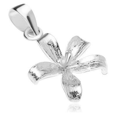 Šperky eshop Stříbrný 925 přívěsek rozkvetlý květ lilie S52.19