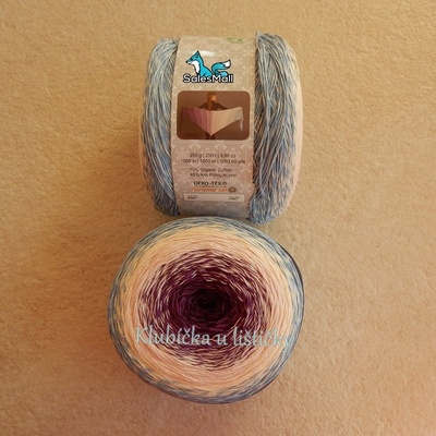 Etrofil Příze Puzzle fialová bílá modrá PZ07
