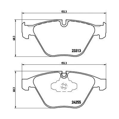 BREMBO Sada brzdových platničiek kotúčovej brzdy P06055
