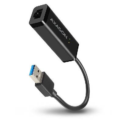 AXAGON ADE-SR Adaptér, síťový, gigabitový, USB 3.2 Gen1 typ A na RJ-45, 15cm, černý ADE-SR