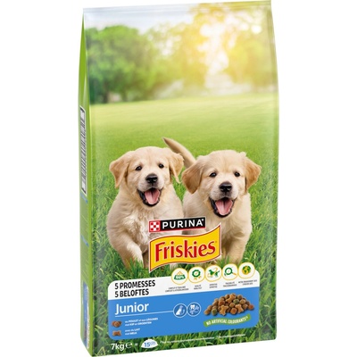 Friskies Junior puppy kuřecí mléčné zelenina 7 kg