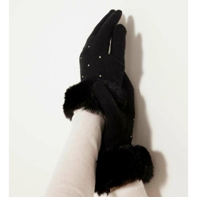 CAMAIEU AFURSTRASS ръкавици китка филц с пухкави копчета за докосване на ръка CAMAIEU | Byal | ЖЕНИ | S