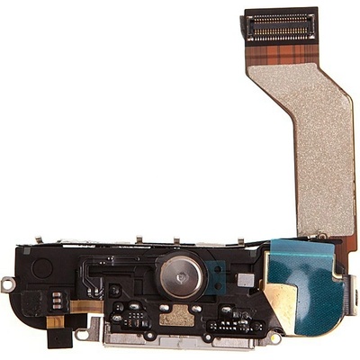 AppleMix Kompletný dokovací konektor pre Apple iPhone 4S - reproduktor, anténa a mikrospínač tlačidla Domov - biely