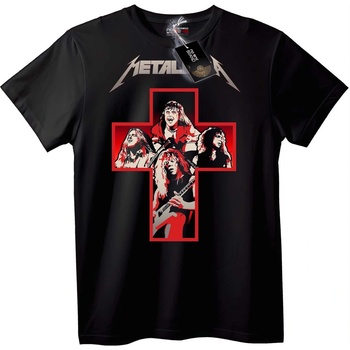 NOONEBRAND Тениска Metallica Кръстосана банда - L, White