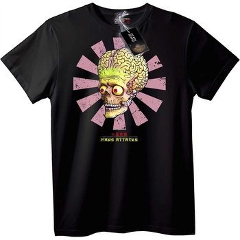 NOONEBRAND Тениска Mars Attacks Череп - 2XL, White