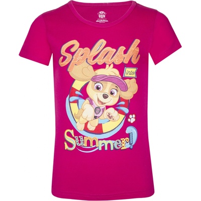 Paw Patrol Tlapková patrola dievčenské tričko 962-583 tmavo ružové