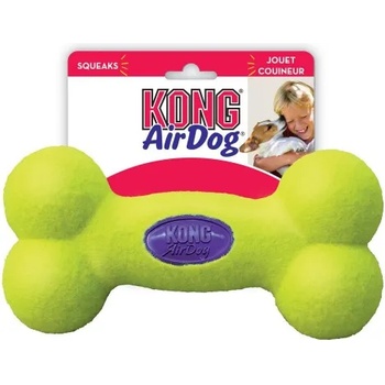 KONG air squeaker bone large - играчка за куче от гума, тенис топка кокал, с пищялка - САЩ - asb1e