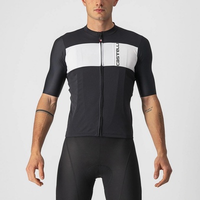 Castelli Prologo 7 pánský krátký rukáv light black/silver gray-ivory