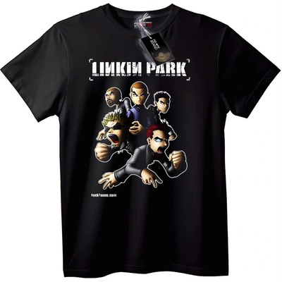 NOONEBRAND Тениска с Карикатура на Linkin Park - M, White