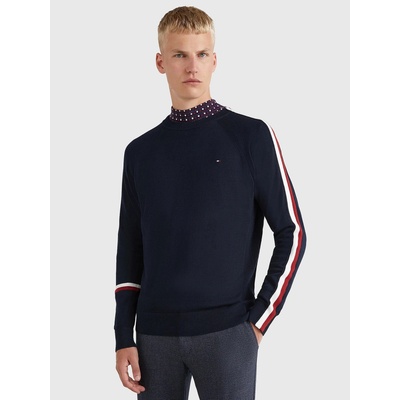 Tommy Hilfiger pánský svetr Global stripe MW0MW29038 tmavě modrý – Zboží Dáma