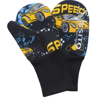Esito Palcové rukavice softshell Závoďáci černá