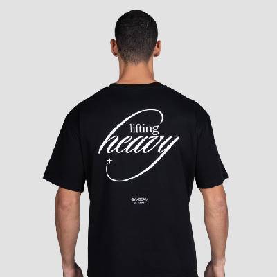 GymBeam Мъжка тениска Lifting Heavy Black XL