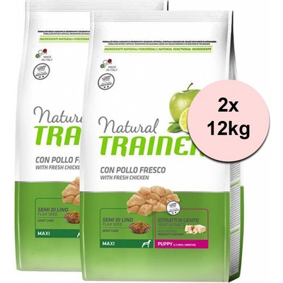 Nova Foods Trainer Natural Puppy Maxi, kura 2 x 12 kg