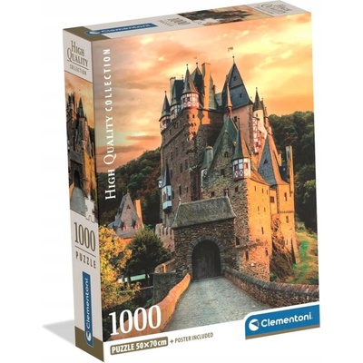 CLEMENTONI Zlatá hodina na hradě Eltz 1000 dílků