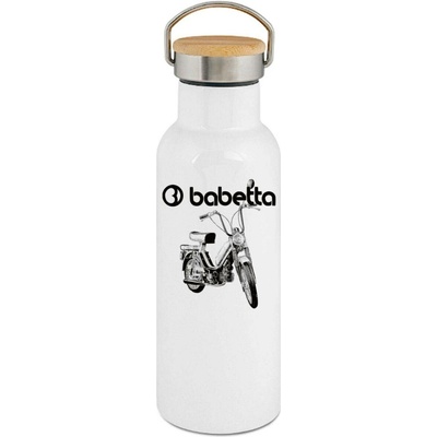 123TRIKO termoska Babetta 210, logo, bílá 500 ml motorka