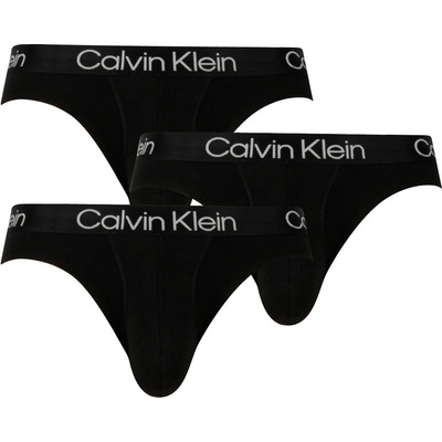 Calvin Klein 3Pack pánske slipy čierne