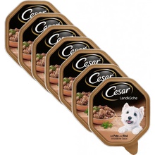 Cesar Adult Dog Landküche krůtí a hovězí ve šťávě 7 x 150 g