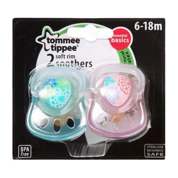 TOMMEE TIPPEE s mäkkým okrajom latex 2ks 6-18m Basic