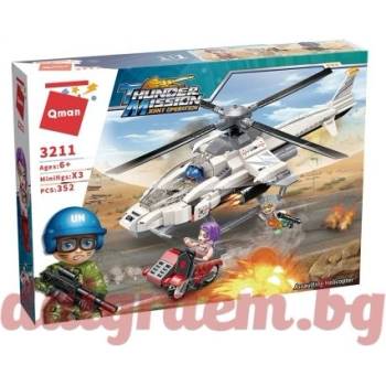 Image 1 of Qman Конструктор qman Нападателен хеликоптер 3211 (q3211)