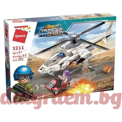 Qman Конструктор qman Нападателен хеликоптер 3211 (q3211)