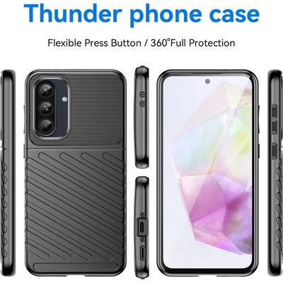 Samsung Galaxy A36 5G Thunderbolt Удароустойчив TPU Калъф с Протектор - 2 цвята