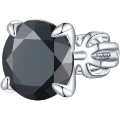 Olivie stříbrná náušnice PIPPI BLACK 8762