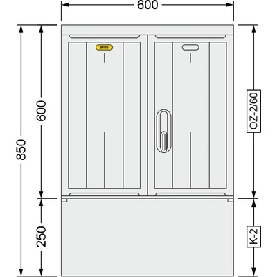 SFOS 600x850x245mm OZ-2/60 + K-2
