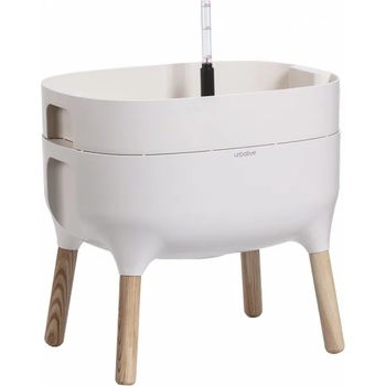 Image 1 of Plastia Саксия с напоителна система Urbalive ниска, слонова кост, Размери на продукт: 51х38х48