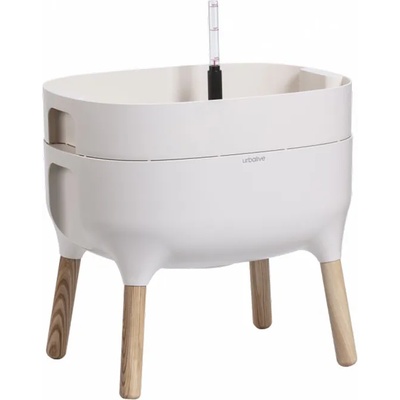 Plastia Саксия с напоителна система Urbalive ниска, слонова кост, Размери на продукт: 51х38х48