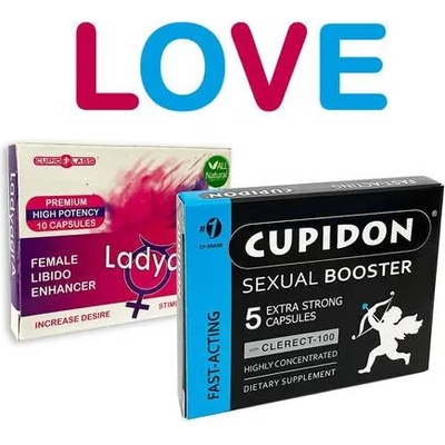 CUPID LABS Cupidon Таблетки за мъже 5 бр. + Възбуждащи таблетки за жени LadyagrA 10бр