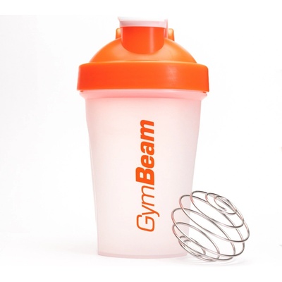 GymBeam Шейкър Blend Bottle бял-оранжев 400 мл