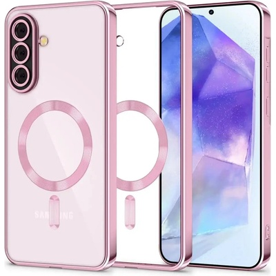 Tech-Protect Калъф Tech-Protect MagFlex MagSafe за Samsung Galaxy A56 5G - прозрачен розов (5906302363131)