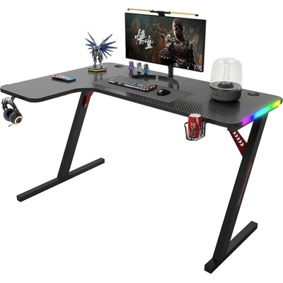 Геймърско бюро No brand P201, 4 в 1, RGB, Черен - 74003 (74003)