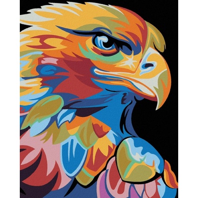 Zuty Malování podle čísel Barevný orel 80 x 100 cm vypnuté plátno na rám 8596530029670