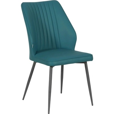 Carmen Трапезен стол Carmen Y, до 100kg. , силиконова кожа, прахово боядисана метална база, син (bt-3532147)