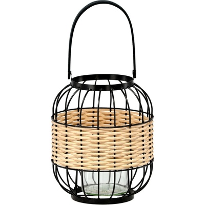 Pro-Tech shop Lampáš kovovo-drevený so sklenenou vložkou 24/39cm 66889