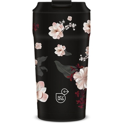 Ars una termohrnček Flowery black 470 ml