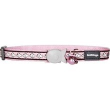 Red Dingo obojek pro kočky reflexní Fish Pink 12 mm